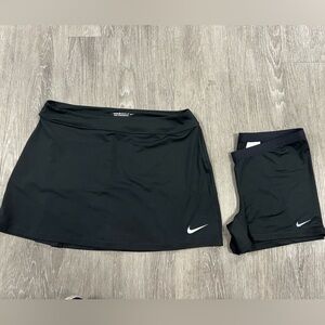 Womens Nike Golf Dri-Fit Tour Performance 3-in-1 Skort Detachable Shorts Black M